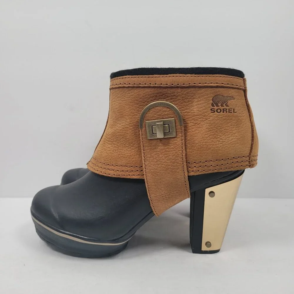 Sorel Medina II Women's Brown Black Waterproof Ankle Boots NL2086-010 US Size 7 - Picture 4 of 12